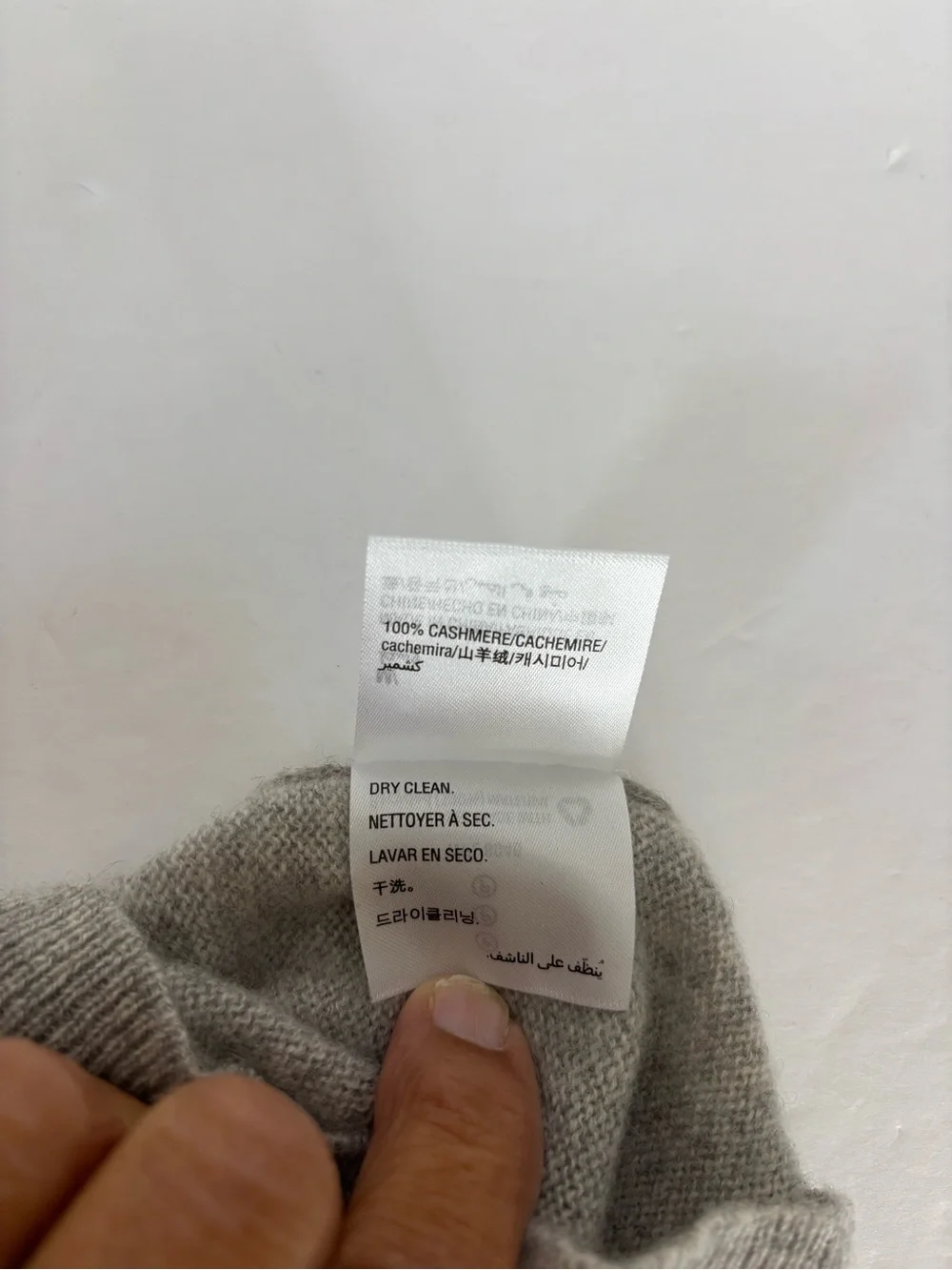 Charter Club Cashmere V-Neck Sweater - Light Gray